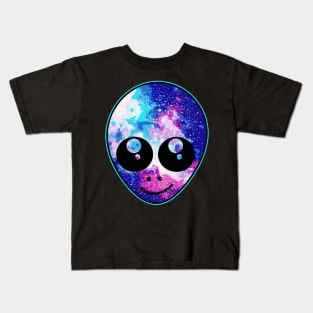 Alien Galaxy Face Kids T-Shirt